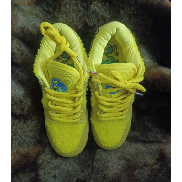 New NO BOX Nike Dunk Low SB Grateful Dead Yellow Bear 2020 Size Womens 8 Rare - Picture 11 of 12